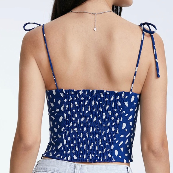 Tie Shoulder Cropped Top - Picture 3 of 3